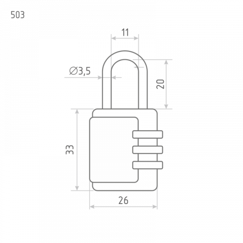 Замок кодовый навесной НОРА-М 503 черный